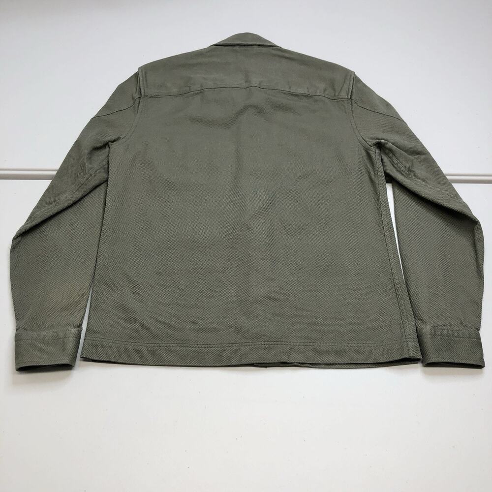Reiss Men’s Nico Cotton Press Stud Overshirt Small Olive Green 100% Cotton - Picture 10 of 10